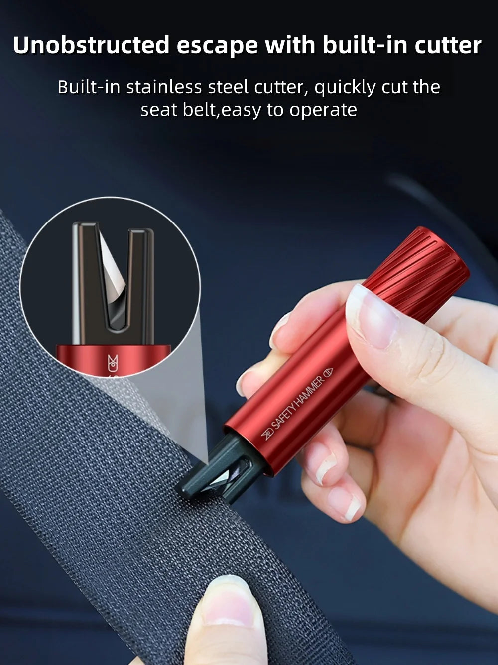 Car Emergency Hammer Cars Rescue Tools Safety Hammer Escape Seat Belt Cutter Lifesaving Auto Windows Glass Breaker Safety Hammer
