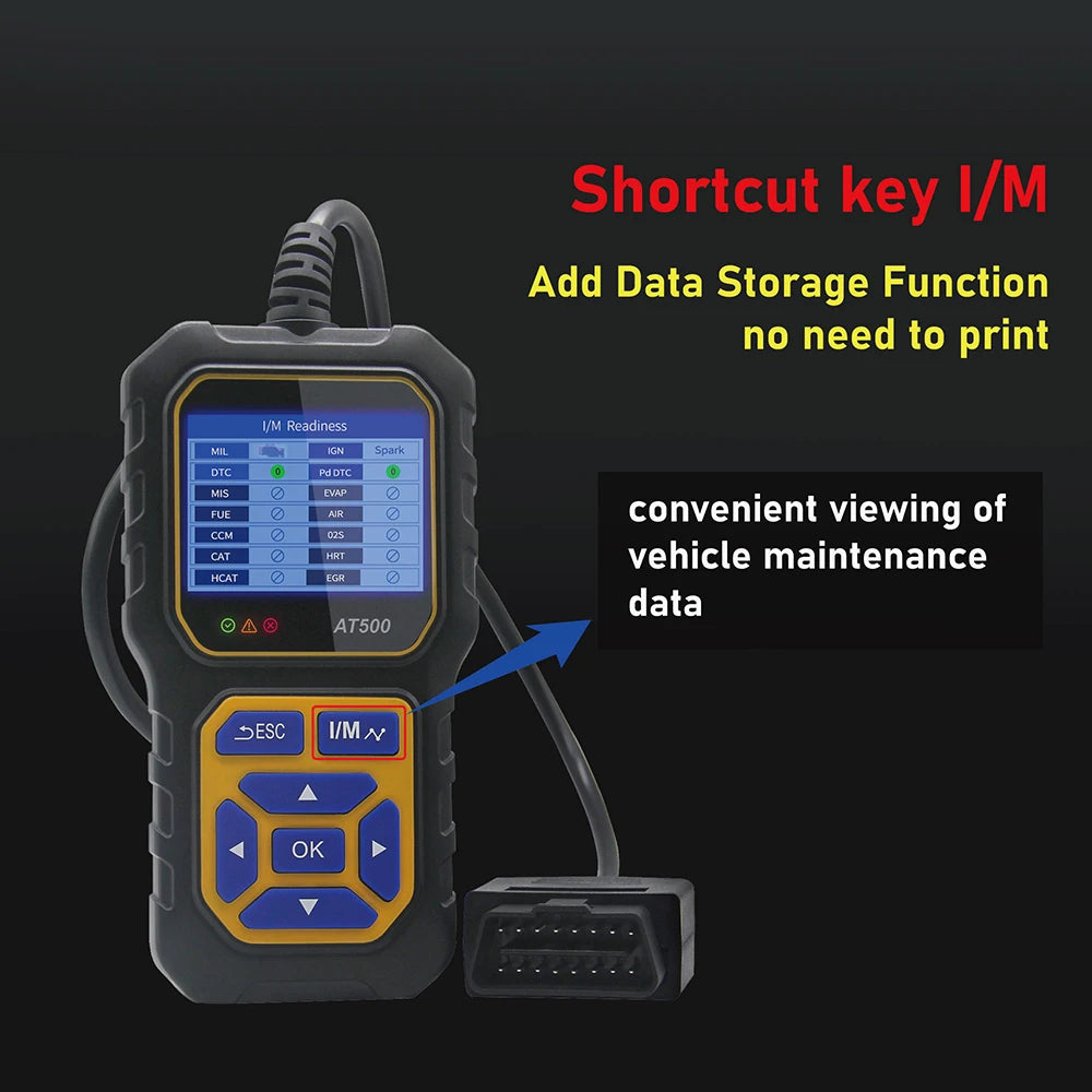 OBD2 Scanner Automotive AT500 Obd Code Reader Diagnostic Tools Read and Display Data For Universal Cars Car Check Engine Tool