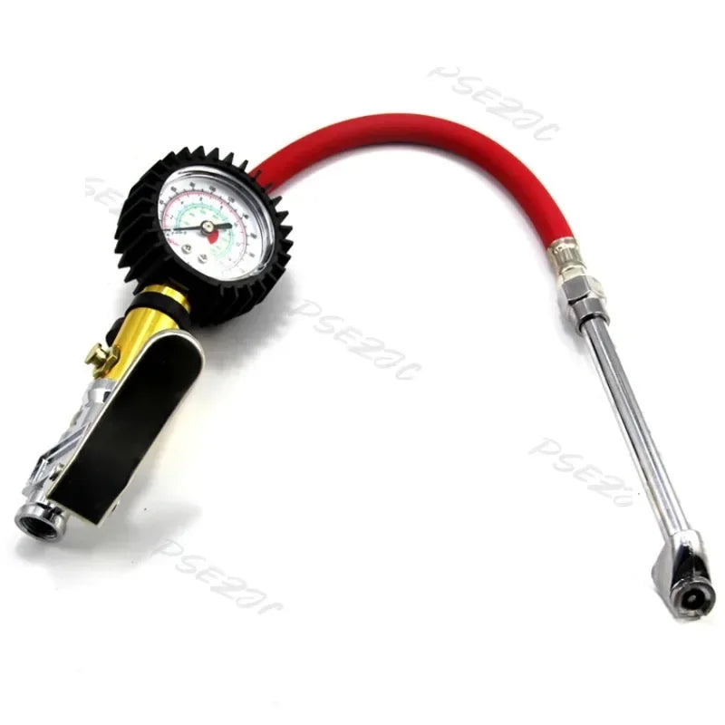 Tire Pressure Gauge, Heavy Duty 220 PSI Tire Inflator High Precision Tire Pressure Gun with Leakproof Air Hose for Car Truck