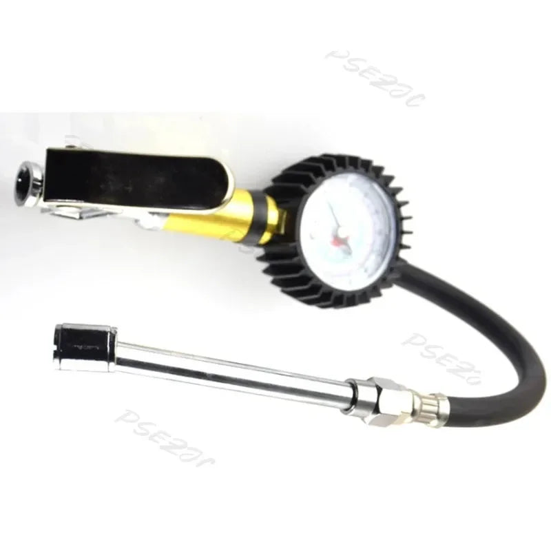 Tire Pressure Gauge, Heavy Duty 220 PSI Tire Inflator High Precision Tire Pressure Gun with Leakproof Air Hose for Car Truck