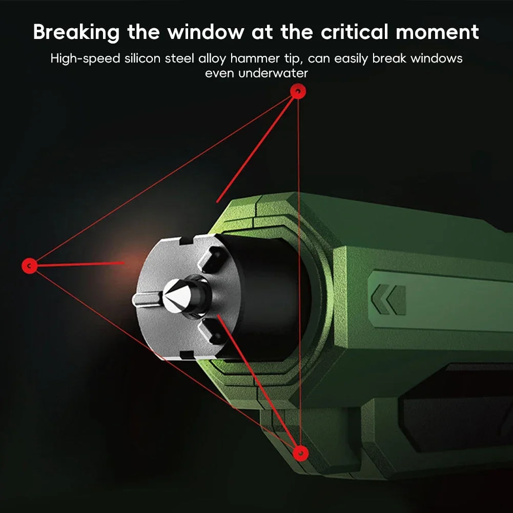 2-in-1 Car Emergency Hammer: Window Breaker & Seatbelt Cutter – Portable Safety Rescue Tool for Auto Escape