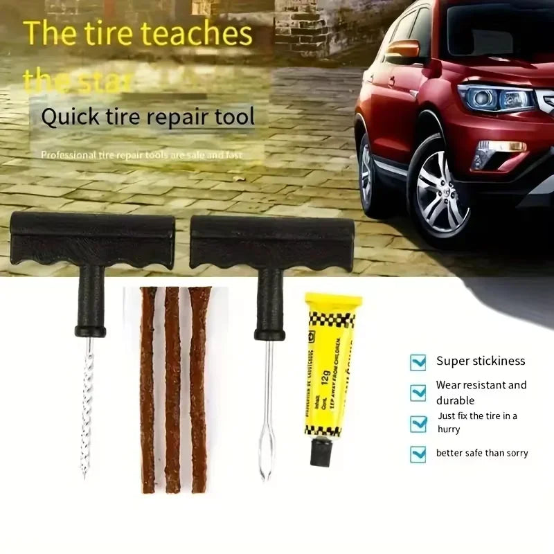 Tire Repair Magic. Quick Tire Repair Car Tire Repair Tool, Motorcycle Tubeless Wheel Tire Repair Kit, Puncture Plug, Garage Tool