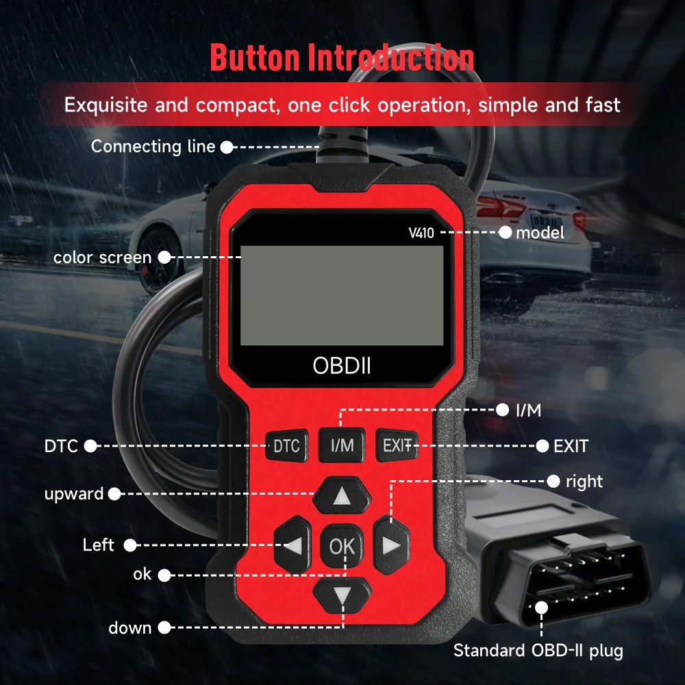 OBD2 Scanner Instant Fault Code Reader and Voltage Check | OBDII/CAN Full System Diagnosis | 10 Second Fault Analysis
