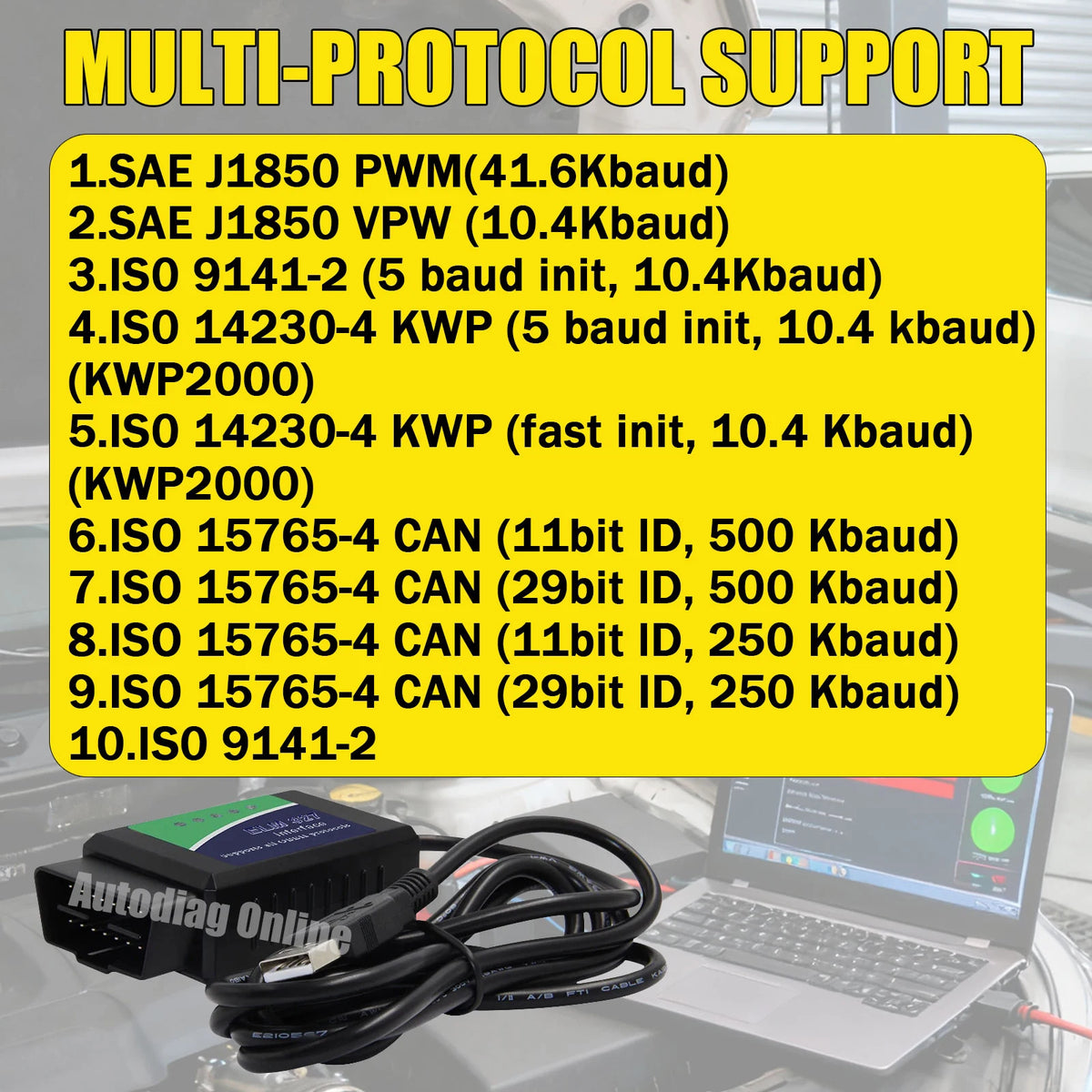 OBD2 Diagnostic Scanner Original PIC18F25K80 FTDI FT232RL OBDII Interface Scanner For ScanTool/MultiEcuScan ELM327 USB Scanner