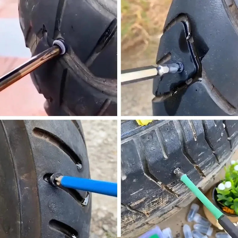 40PCS Tire Repair Kit - Rubber Nails & Screws for Fast Puncture Repair, Self-Service Tool for Car & Electromobile Tyre