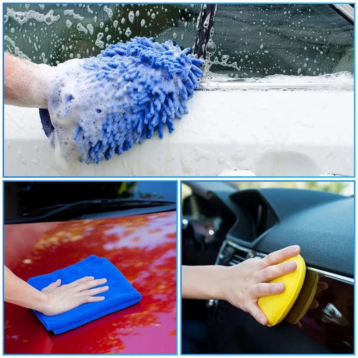 Car Cleaning Tools Kit Detailing Brush Set Wash Kit Interior Exterior Wheels Uses For Car Care