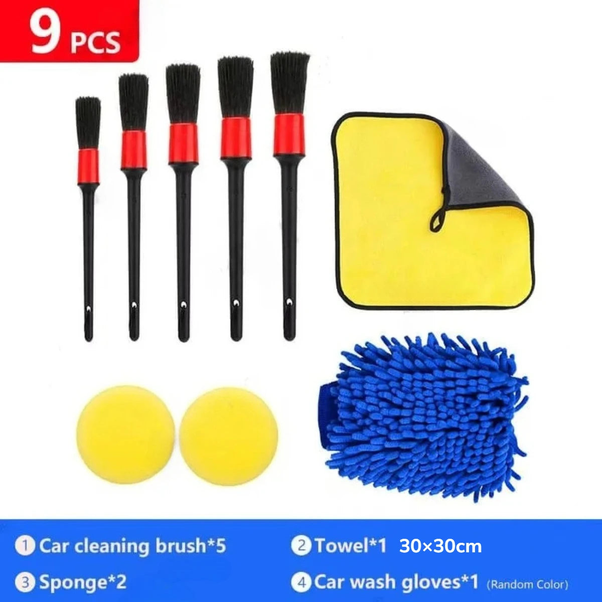 Car Cleaning Tools Kit Detailing Brush Set Wash Kit Interior Exterior Wheels Uses For Car Care