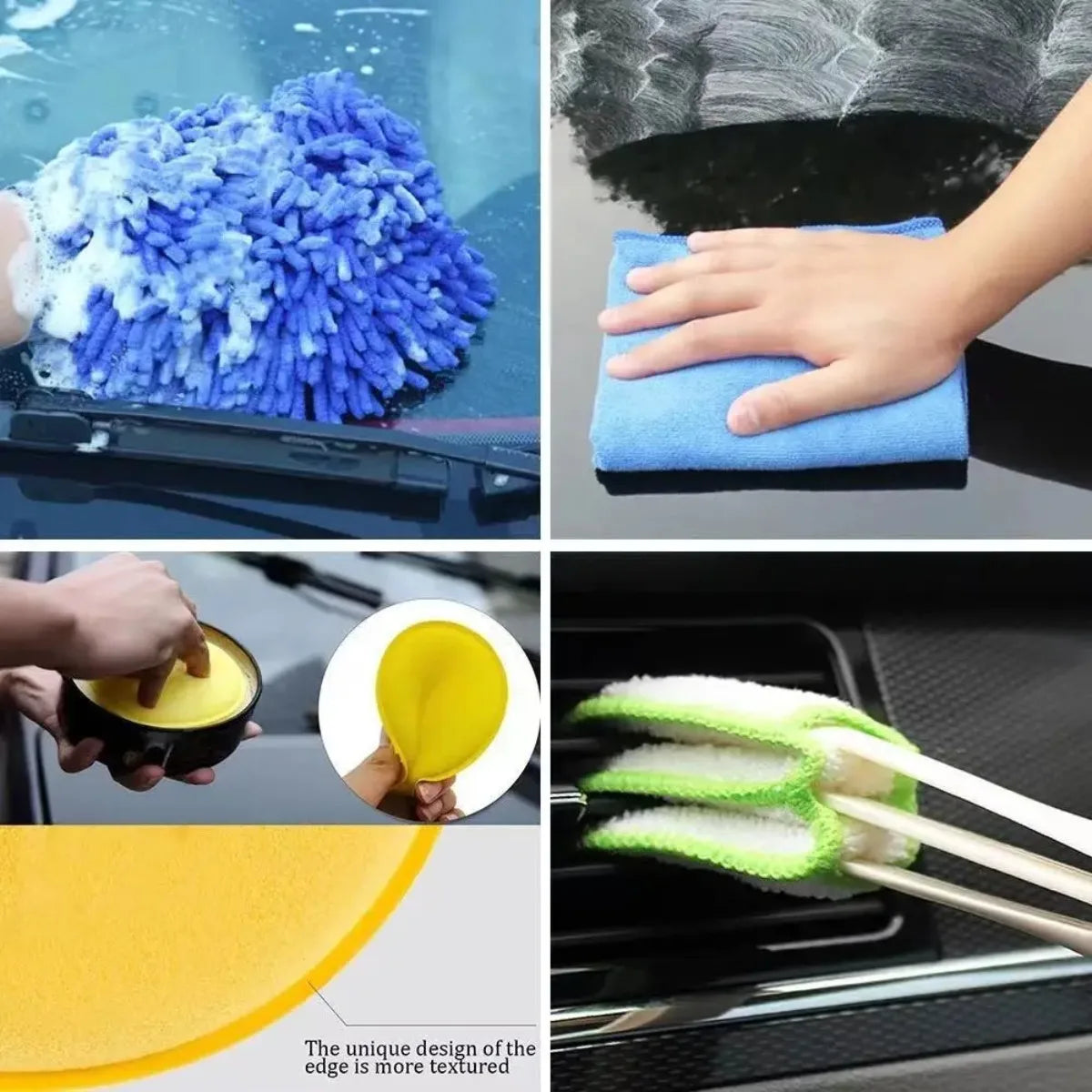 Car Cleaning Tools Kit Detailing Brush Set Wash Kit Interior Exterior Wheels Uses For Car Care