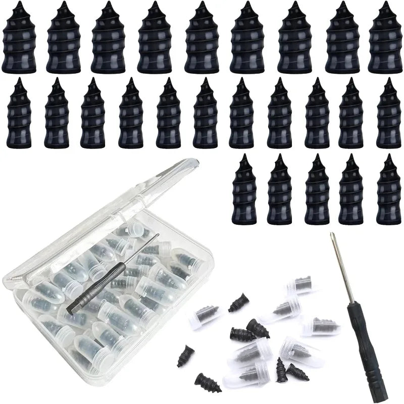 40PCS Tire Repair Kit - Rubber Nails & Screws for Fast Puncture Repair, Self-Service Tool for Car & Electromobile Tyre