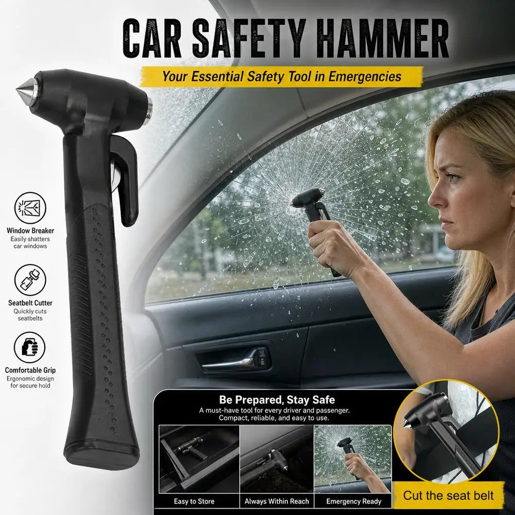 Car Safety Hammer Emergency Escape Tool Window Breaker Seatbelt Cutter Multifunctional Vehicle Emergency Survival Tool For Car