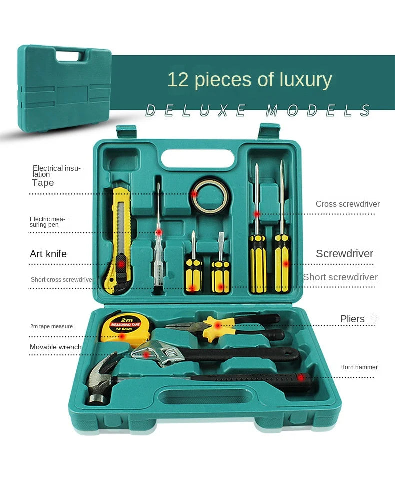 New Tools Car 12-Piece Emergency Toolbox Hardware Combination Tools Car Tool Kit Car Body Repair Tool Automobiles Accessories