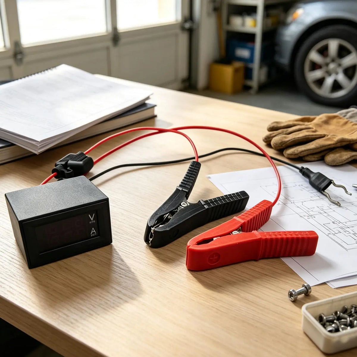 Car Current Diagnostic Tool Battery Tester Automotive Automobile Circuit Leakage Detector for Trailer Truck Sedan Home Garage