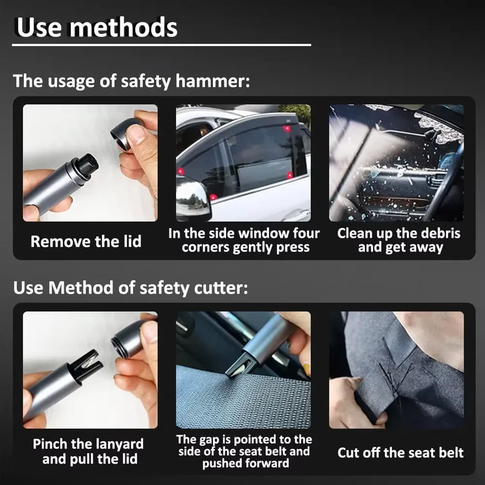 Car Emergency Hammer Cars Rescue Tools Safety Hammer Escape Seat Belt Cutter Lifesaving Auto Windows Glass Breaker Safety Hammer