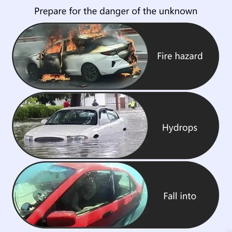 Solid Car Emergency Safety Hammer Escape Tool Car Window Breaker Seat Belt Cutter Multifunctional Escape Tools Car Accessories