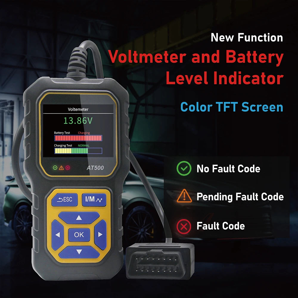 OBD2 Scanner Automotive AT500 Obd Code Reader Diagnostic Tools Read and Display Data For Universal Cars Car Check Engine Tool