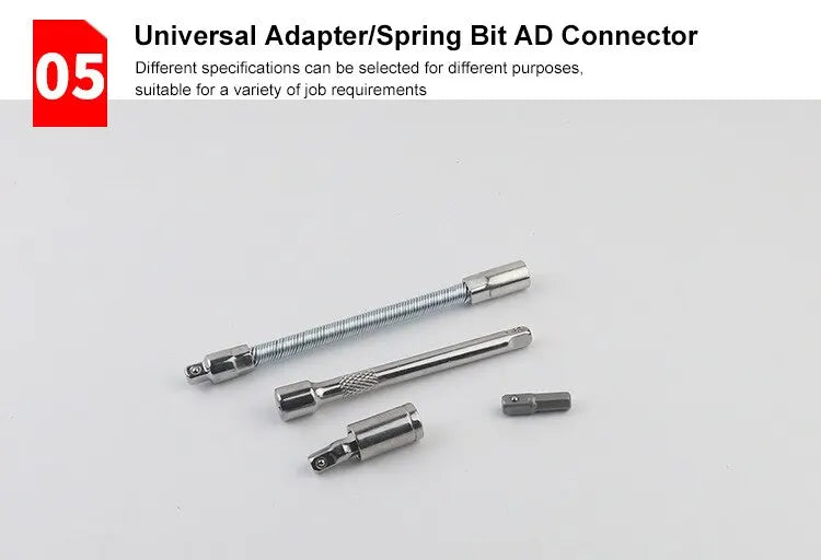 46Pcs Car Repair Tool Set, 1/4-Inch Drive Ratchet Wrench Kit, Metric Socket & Bit Set,Auto Maintenance Tools,for Car Maintenance