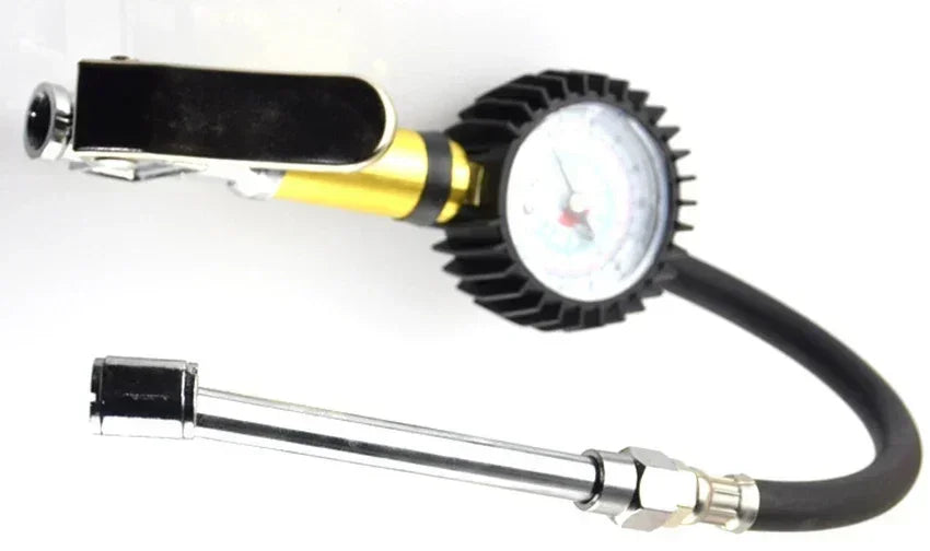 Tire Pressure Gauge, Heavy Duty 220 PSI Tire Inflator High Precision Tire Pressure Gun with Leakproof Air Hose for Car Truck