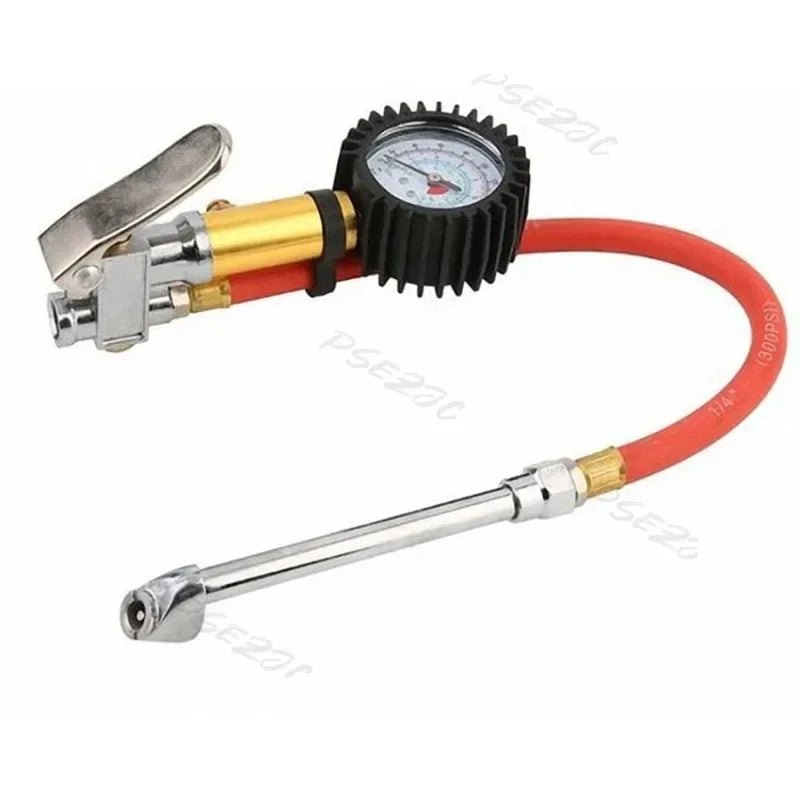 Tire Pressure Gauge, Heavy Duty 220 PSI Tire Inflator High Precision Tire Pressure Gun with Leakproof Air Hose for Car Truck
