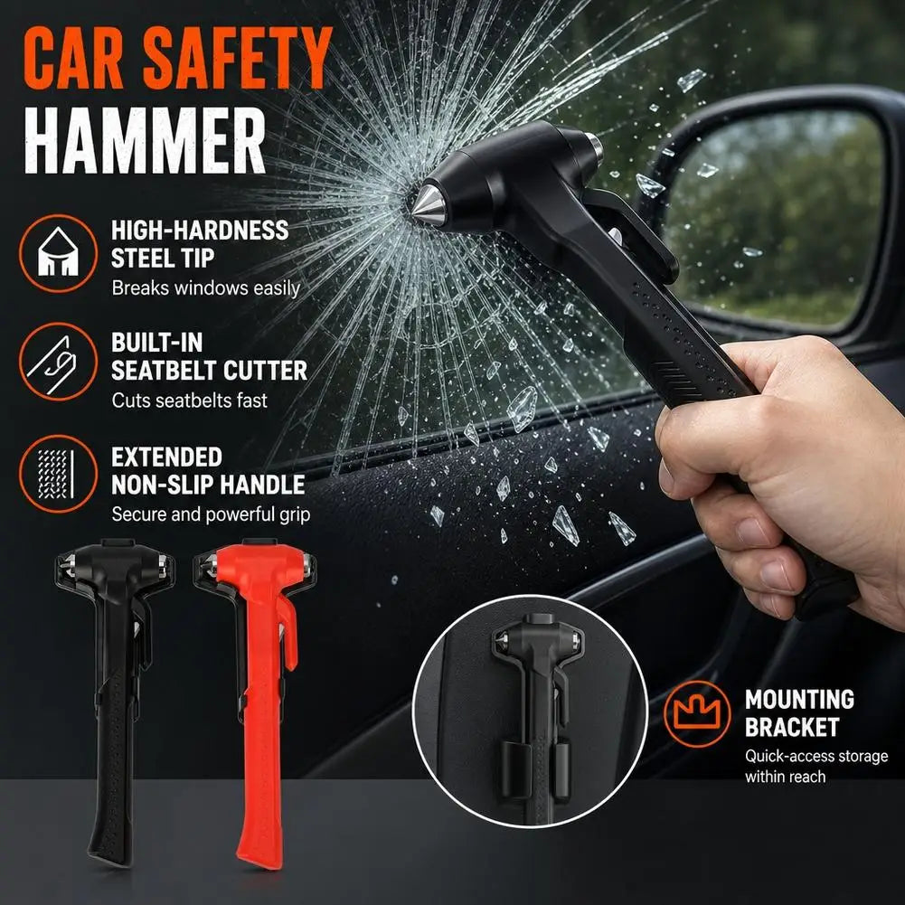 Car Safety Hammer Emergency Escape Tool Window Breaker Seatbelt Cutter Multifunctional Vehicle Emergency Survival Tool For Car