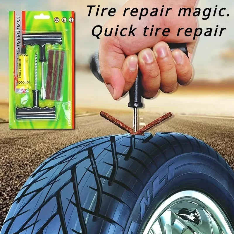 Tire Repair Magic. Quick Tire Repair Car Tire Repair Tool, Motorcycle Tubeless Wheel Tire Repair Kit, Puncture Plug, Garage Tool