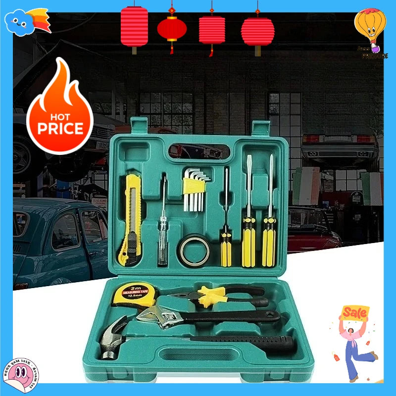 New Tools Car 12-Piece Emergency Toolbox Hardware Combination Tools Car Tool Kit Car Body Repair Tool Automobiles Accessories