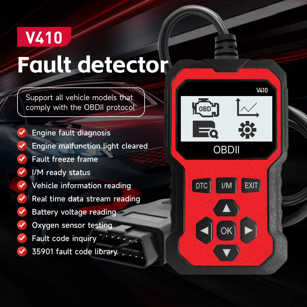 OBD2 Scanner Instant Fault Code Reader and Voltage Check | OBDII/CAN Full System Diagnosis | 10 Second Fault Analysis