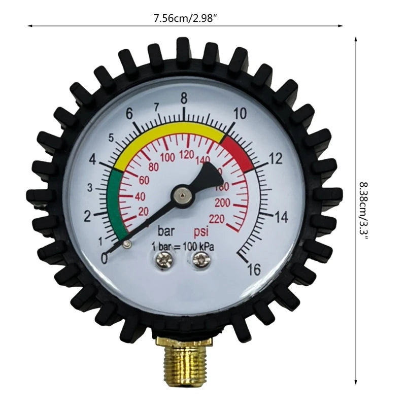 Tire Pressure Gauge 0-220psi Professional Accuracy Heavy Duty Air Pressure Gauge for Bike Motorcycles for Cars Trucks